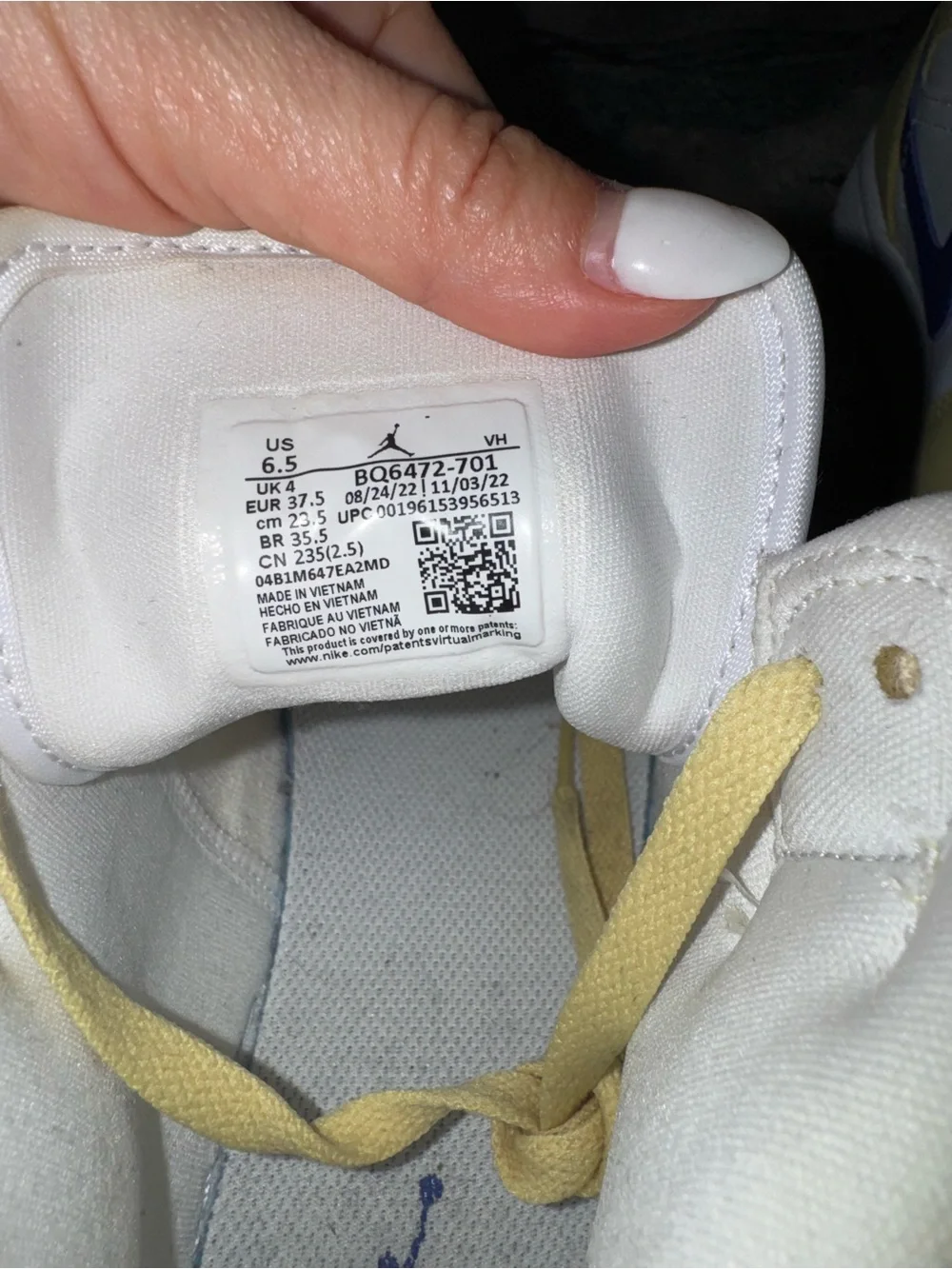 Jordan Kids' High-Top Sneakers - Yellow & White